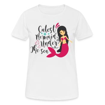 Dictons de sirène sirène sirène - T-shirt respirant Femme - blanc - Devant - AI Model Female 172 dark (172cm)
