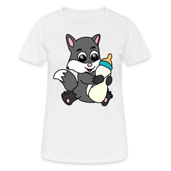 wolf - Women's Breathable T-Shirt - white - Front - AI Model Female 172 dark (172cm)