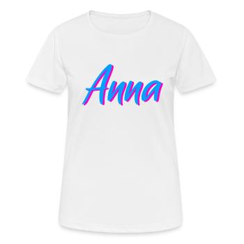 Anna - Women's Breathable T-Shirt - white - Front - AI Model Female 172 dark (172cm)