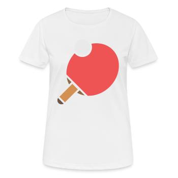 Table tennis table tennis bats table tennis - Women's Breathable T-Shirt - white - Front - AI Model Female 172 dark (172cm)