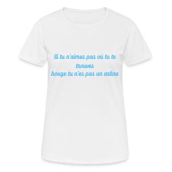 Citation - T-shirt respirant Femme - blanc - Devant - AI Model Female 172 dark (172cm)