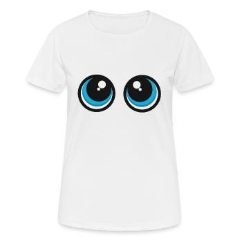 cute eyes facial expressions cute baby look gift - Women's Breathable T-Shirt - white - Front - AI Model Female 172 dark (172cm)