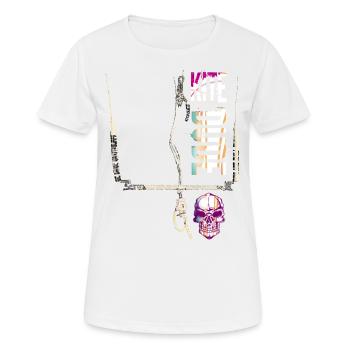 kitesurfen kite dude - Frauen T-Shirt atmungsaktiv - Weiß - Vorne - AI Model Female 172 dark (172cm)
