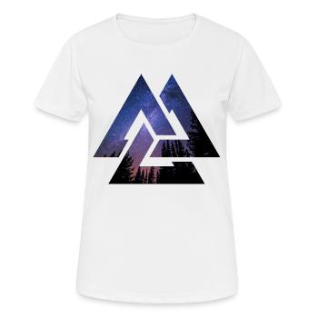 Valknut symbole viking - T-shirt respirant Femme - blanc - Devant - AI Model Female 172 dark (172cm)
