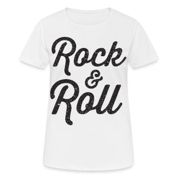 Rock n Roll - T-shirt respirant Femme - blanc - Devant - AI Model Female 172 dark (172cm)