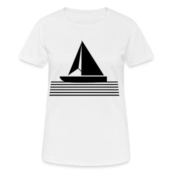 Voilier Voilier - T-shirt respirant Femme - blanc - Devant - AI Model Female 172 dark (172cm)