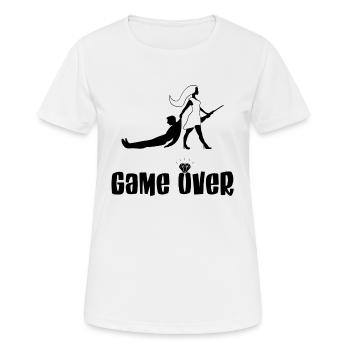 Game Over Wedding - Women's Breathable T-Shirt - white - Front - AI Model Female 172 dark (172cm)