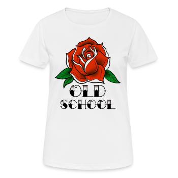 Rose old school - Frauen T-Shirt atmungsaktiv - Weiß - Vorne - AI Model Female 172 dark (172cm)