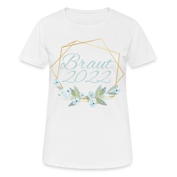 Blue Eucalyptus Boho - Bride 2022 - Women's Breathable T-Shirt - white - Front - AI Model Female 172 dark (172cm)