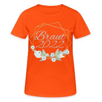 Blue Eucalyptus Boho - Bride 2022 - Women's Breathable T-Shirt - neon orange - Front - AI Model Female 172 dark (172cm)