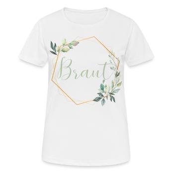 Wonderful Eukalyptus - Braut - Frauen T-Shirt atmungsaktiv - Weiß - Vorne - AI Model Female 172 dark (172cm)