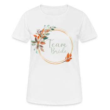 Orange Eucalyptus - Team Bride - Women's Breathable T-Shirt - white - Front - AI Model Female 172 dark (172cm)