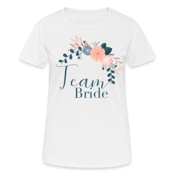 Flower Boho - Team Bride - Women's Breathable T-Shirt - white - Front - AI Model Female 172 dark (172cm)