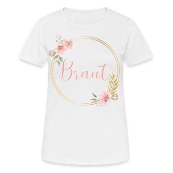 Beautiful Boho Flower - Braut - Frauen T-Shirt atmungsaktiv - Weiß - Vorne - AI Model Female 172 dark (172cm)
