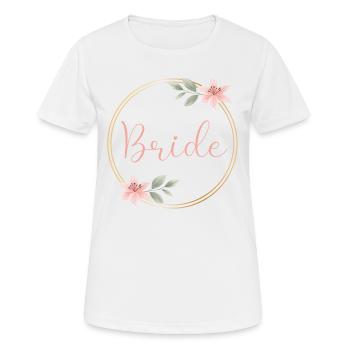 Pink Eucalyptus - Bride - Women's Breathable T-Shirt - white - Front - AI Model Female 172 dark (172cm)