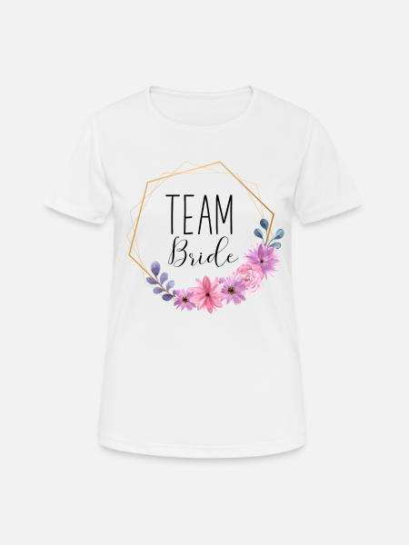 Purple Flowers - Team Bride - 14 - Women's Breathable T-Shirt - white