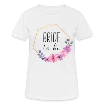 Fleurs pourpres - Future mariée - 14 - T-shirt respirant Femme - blanc - Devant - AI Model Female 172 dark (172cm)