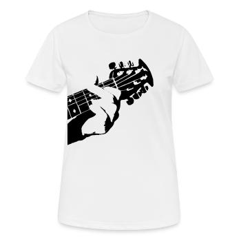 Gitarrist - Frauen T-Shirt atmungsaktiv - Weiß - Vorne - AI Model Female 172 dark (172cm)