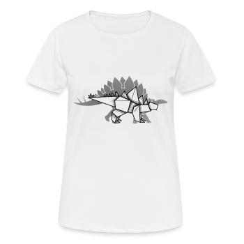 Stegosaurus origami - Women's Breathable T-Shirt - white - Front - AI Model Female 172 dark (172cm)