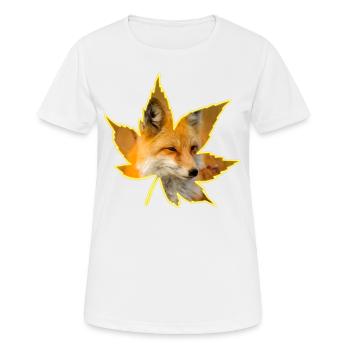 Füchse Silhouette der Blatt - Frauen T-Shirt atmungsaktiv - Weiß - Vorne - AI Model Female 172 dark (172cm)