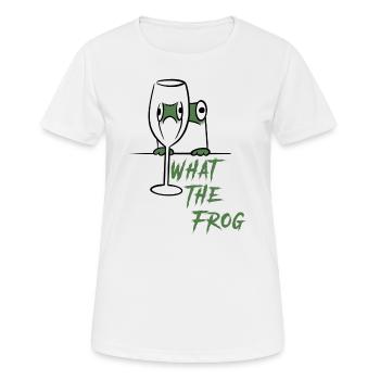 What the frog - T-shirt respirant Femme - blanc - Devant - AI Model Female 172 dark (172cm)
