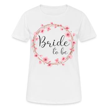 Fleurs de cerisier - Bride to be - T-shirt respirant Femme - blanc - Devant - AI Model Female 172 dark (172cm)