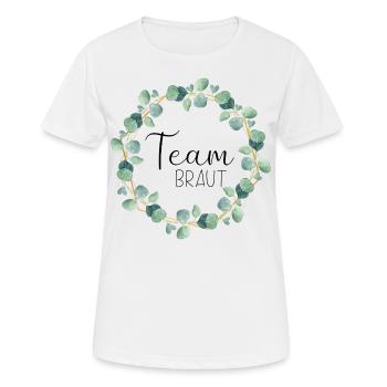 Eukalyptus Boho - Team Braut - 10 - Frauen T-Shirt atmungsaktiv - Weiß - Vorne - AI Model Female 172 dark (172cm)