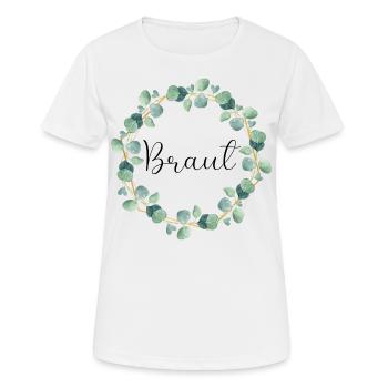 Eukalyptus Boho - Braut - 10 - Frauen T-Shirt atmungsaktiv - Weiß - Vorne - AI Model Female 172 dark (172cm)