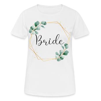 Feuilles d’eucalyptus - Mariée - 11 - T-shirt respirant Femme - blanc - Devant - AI Model Female 172 dark (172cm)