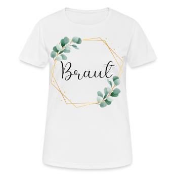 Eukalyptus Blätter - Braut - 11 - Frauen T-Shirt atmungsaktiv - Weiß - Vorne - AI Model Female 172 dark (172cm)