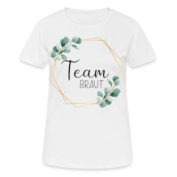 Eukalyptus Blätter - Team Braut - 11 - Frauen T-Shirt atmungsaktiv - Weiß - Vorne - AI Model Female 172 dark (172cm)