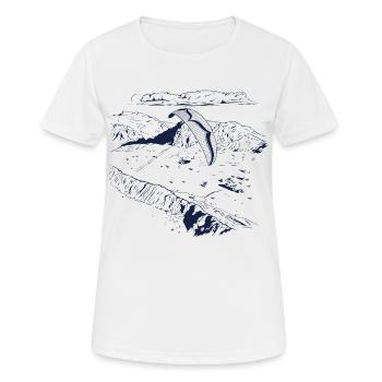 Paragliding - Frauen T-Shirt atmungsaktiv - Weiß - Vorne - AI Model Female 172 dark (172cm)