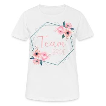 Roses - Team Bride - T-shirt respirant Femme - blanc - Devant - AI Model Female 172 dark (172cm)