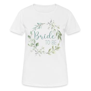 Leaf branch - Bride to be - Women's Breathable T-Shirt - white - Front - AI Model Female 172 dark (172cm)