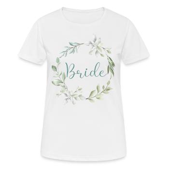 Leaf Branch - Bride - Women's Breathable T-Shirt - white - Front - AI Model Female 172 dark (172cm)