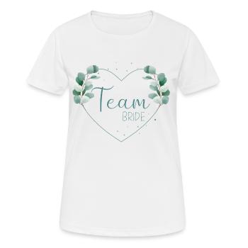 Eucalyptus Coeur - Équipe Bride - T-shirt respirant Femme - blanc - Devant - AI Model Female 172 dark (172cm)