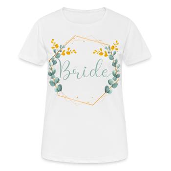 Élégant Eucalyptus Kranz - Bride - T-shirt respirant Femme - blanc - Devant - AI Model Female 172 dark (172cm)
