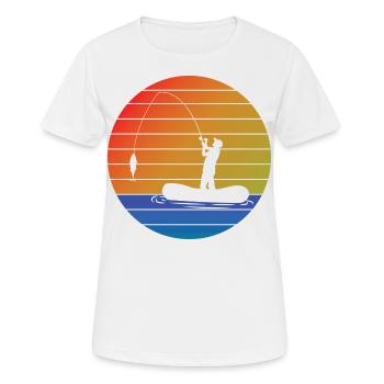 Pêcher pêcher rétro pêche pêche pêche - T-shirt respirant Femme - blanc - Devant - AI Model Female 172 dark (172cm)