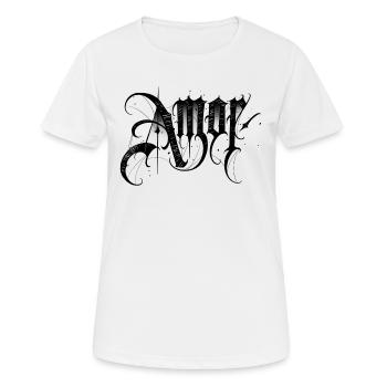Amor - trash tattoo - Women's Breathable T-Shirt - white - Front - AI Model Female 172 dark (172cm)