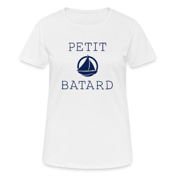 Petit batard logo - T-shirt respirant Femme - blanc - Devant - AI Model Female 172 dark (172cm)