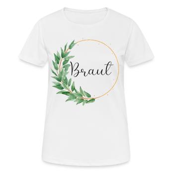 Eukalyptus Grün - Braut - 2 - Frauen T-Shirt atmungsaktiv - Weiß - Vorne - AI Model Female 172 dark (172cm)