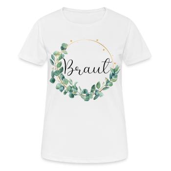 Eukalyptus Hochzeit - Braut - 1 - Frauen T-Shirt atmungsaktiv - Weiß - Vorne - AI Model Female 172 dark (172cm)
