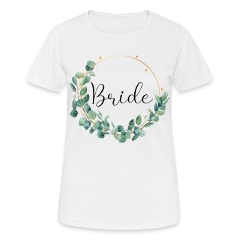 Mariage à l’eucalyptus - Mariée - 1 - T-shirt respirant Femme - blanc - Devant - AI Model Female 172 dark (172cm)