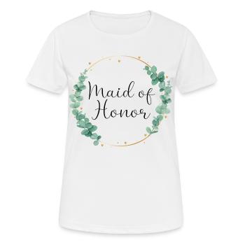 Maid of Honor Eucalyptus - Women's Breathable T-Shirt - white - Front - AI Model Female 172 dark (172cm)