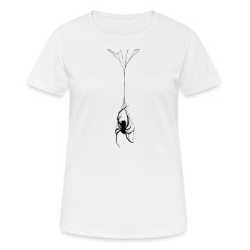 Lustige Geschenkspinne - Frauen T-Shirt atmungsaktiv - Weiß - Vorne - AI Model Female 172 dark (172cm)