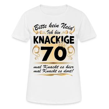 70. Geburtstag Sprüche lustig Frauen Geschenk - Frauen T-Shirt atmungsaktiv - Weiß - Vorne - AI Model Female 172 dark (172cm)
