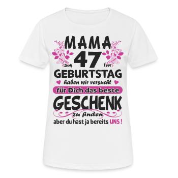 47. Geburtstag Sprüche lustig Frauen - Frauen T-Shirt atmungsaktiv - Weiß - Vorne - AI Model Female 172 dark (172cm)