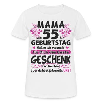55. Geburtstag Sprüche lustig Frauen - Frauen T-Shirt atmungsaktiv - Weiß - Vorne - AI Model Female 172 dark (172cm)