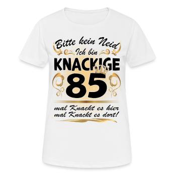 85. Geburtstag Sprüche lustig Frauen - Frauen T-Shirt atmungsaktiv - Weiß - Vorne - AI Model Female 172 dark (172cm)