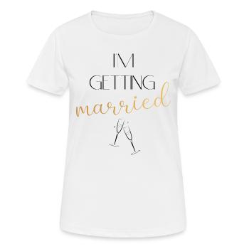 Wedding Married Black - Women's Breathable T-Shirt - white - Front - AI Model Female 172 dark (172cm)